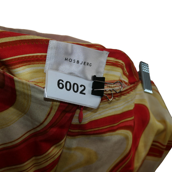 Hosberg Pants Womens Medium Orange Yellow Wide Leg Retro 70s Statement Piece - Picture 8 of 8